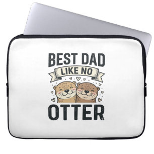 Housse Pour Ordinateur Portable Meilleur Papa Comme Aucune Loutre Mignonne Loutre