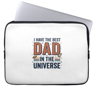 Housse Pour Ordinateur Portable Meilleur papa de l'univers conception vectorielle 