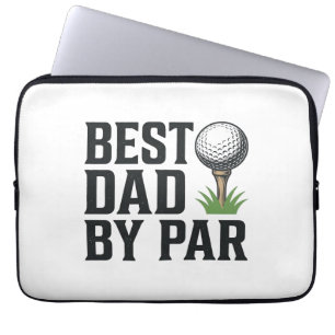 Housse Pour Ordinateur Portable Meilleur Papa Par Golf Fête Des Pères Design Vinta