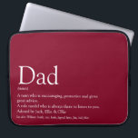 Housse Pour Ordinateur Portable Meilleur papa père papa du monde Définition Burgun<br><div class="desc">Personnalisez pour votre père, père, papa ou papa spécial pour créer un cadeau unique pour la Fête des pères, les anniversaires, Noël ou n'importe quel jour que vous voulez montrer combien il signifie pour vous. Une façon parfaite de lui montrer à quel point il est extraordinaire chaque jour. Conçu par...</div>