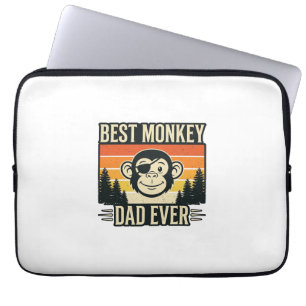 Housse Pour Ordinateur Portable Meilleur Papa Singe Vintage T-shirt de Papa Singe_