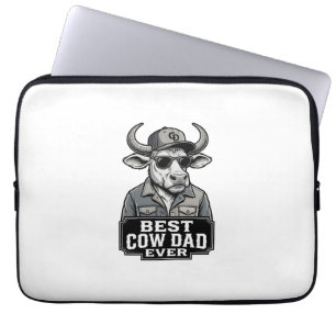 Housse Pour Ordinateur Portable Meilleur papa vache jamais conception de gravure v