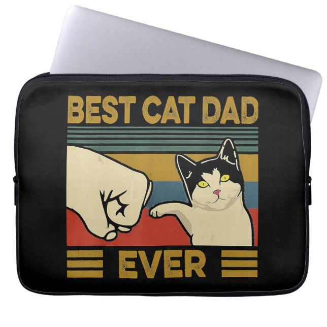 Housse Pour Ordinateur Portable Meilleur père de chat jamais (Devant)