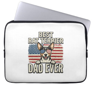 Housse Pour Ordinateur Portable Meilleur T-shirt pour chien patriote Papa Rat Terr
