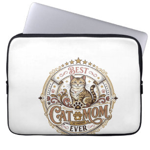 Housse Pour Ordinateur Portable Meilleure Maman de Chat Jamais Maman de Chat Papa