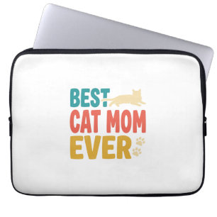 Housse Pour Ordinateur Portable Meilleure Maman de Chat Vintage Design de Amateur 