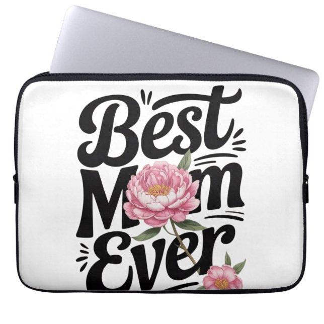 Housse Pour Ordinateur Portable "Meilleure maman jamais" (Devant)
