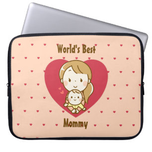 Housse Pour Ordinateur Portable Meilleure maman mignonne Fête des Mères Kawaii Car