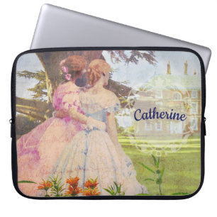 Housse Pour Ordinateur Portable Meilleurs amis Vintages filles marcher dans le jar