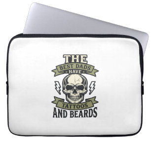 Housse Pour Ordinateur Portable Meilleurs papas ont des tatouages et des barbes Cr