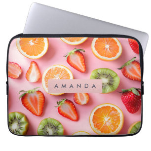 Housse Pour Ordinateur Portable Mélange de fruits d'été vibrants personnalisé
