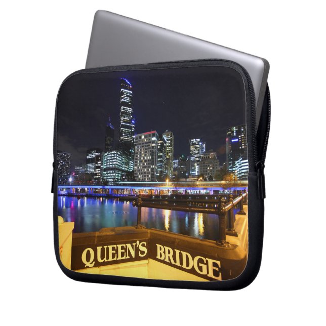 Housse Pour Ordinateur Portable Melbourne CBD Queens Bridge (devant gauche)