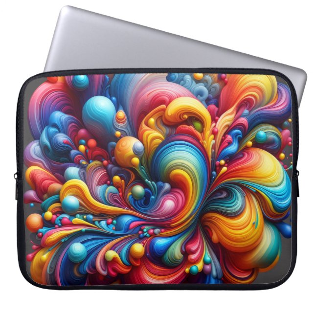 Housse Pour Ordinateur Portable Melting Abstract Colors (Devant)