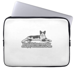 Housse Pour Ordinateur Portable Mème de chat grincheux amusant pour les amateurs d