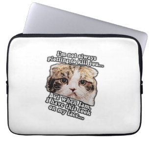 Housse Pour Ordinateur Portable Mème de chat grincheux pour les propriétaires de c