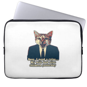 Housse Pour Ordinateur Portable Mème de chat mignon amusant pour les personnes et 