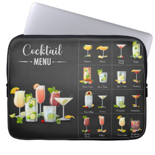 Housse Pour Ordinateur Portable Menu Cocktail