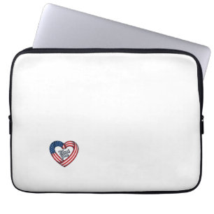 Housse Pour Ordinateur Portable Merci Cœur Patriotique Design Vectoriel Vintage_1