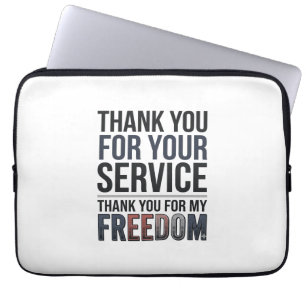 Housse Pour Ordinateur Portable Merci pour ma liberté Patriotique Vétéran Chemise_