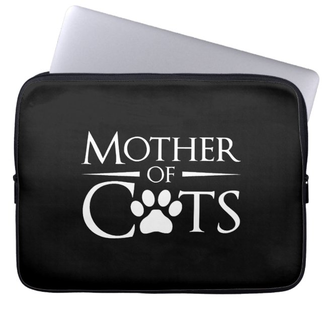 Housse Pour Ordinateur Portable Mère Des Chats (Devant)