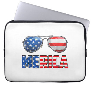 Housse Pour Ordinateur Portable Merica Lunettes de soleil 4 juillet pour hommes fe