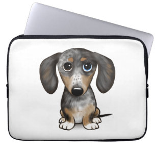 Housse Pour Ordinateur Portable Merle Dapple Dachshund mignon chien Wiener