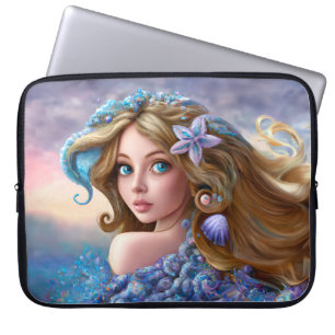 Housse Pour Ordinateur Portable Mermaid Sea Goddess Nymphe Siren Art sous-marin