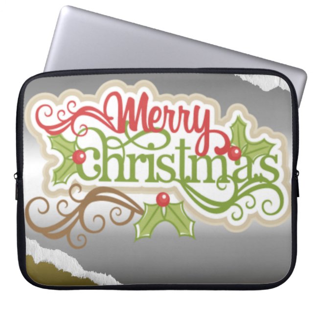 Housse Pour Ordinateur Portable Merry Christmas  (Devant)