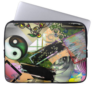 Housse Pour Ordinateur Portable Mess objets & symboles de conception avec effet br