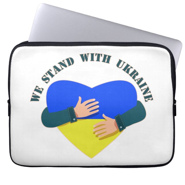 Housse Pour Ordinateur Portable Message inspirant Nous sommes avec l'Ukraine (Devant)