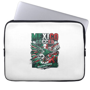 Housse Pour Ordinateur Portable Mexico Football Squelette Attaquant Nations Premiu