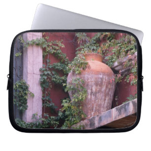 Housse Pour Ordinateur Portable Mexique, San Miguel de Allende, lierre, pot en arg