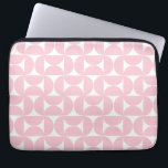Housse Pour Ordinateur Portable Mi-Siècle Moderne Bébé rose et blanc Motif<br><div class="desc">Motif moderne rétro du milieu du siècle - Formes géométriques Abstraites - Motif mignon et minimaliste en rose bébé.</div>