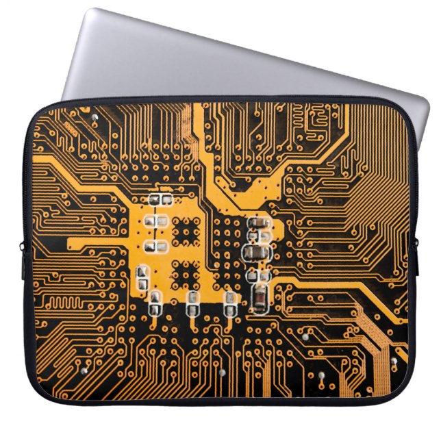 Housse Pour Ordinateur Portable Microschéma texture illustration puce, micro, back (Devant)