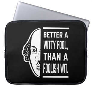 Housse Pour Ordinateur Portable Mieux Vaut Un Fool Sorcier Shakespeare Thespian Ci