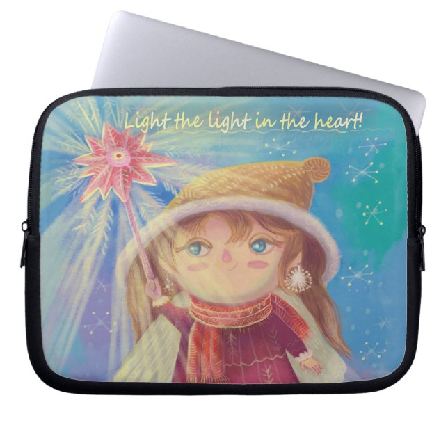 Housse Pour Ordinateur Portable mignon ange xmas (Devant)