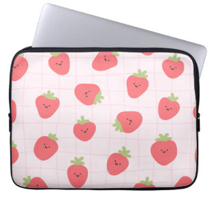 Housse Pour Ordinateur Portable Mignon motif de fraise – Fraise Kawaii
