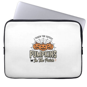 Housse Pour Ordinateur Portable Mignon professeur de citrouille création Halloween
