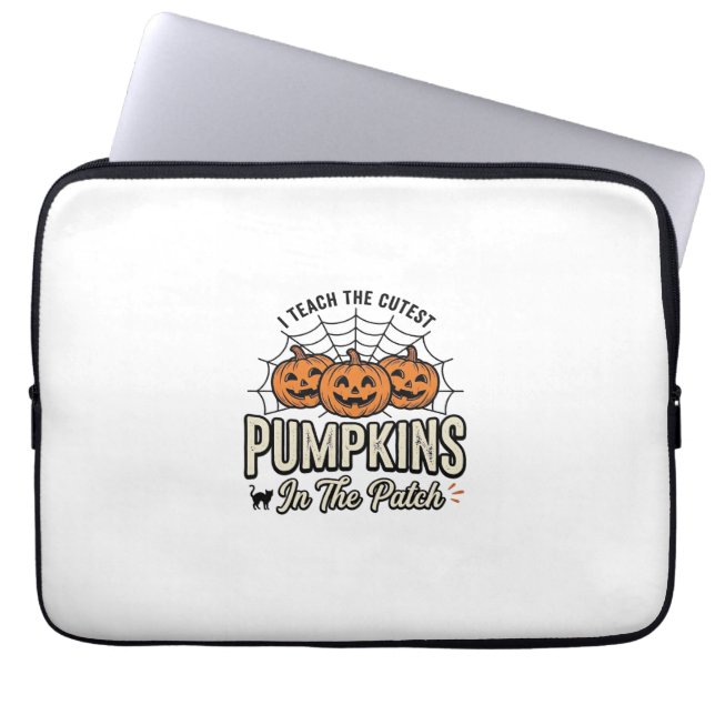 Housse Pour Ordinateur Portable Mignon professeur de citrouille création Halloween (Devant)
