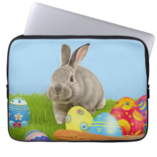 Housse Pour Ordinateur Portable Mignonette Pâques Bunnypour l'humeur positive Ordi