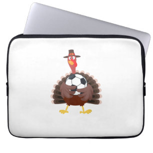 Housse Pour Ordinateur Portable Mignonne Funny Soccer Thanksgiving Turquie Boys