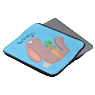 Housse Pour Ordinateur Portable Mignons lapin lapin lapin assis avec dessin de car