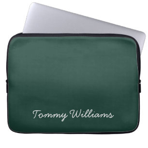 Housse Pour Ordinateur Portable Minimaliste Emerald Green Professionnel Simple