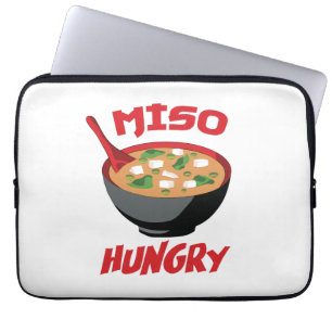 Housse Pour Ordinateur Portable Miso Hungry Funny Food Kawaii
