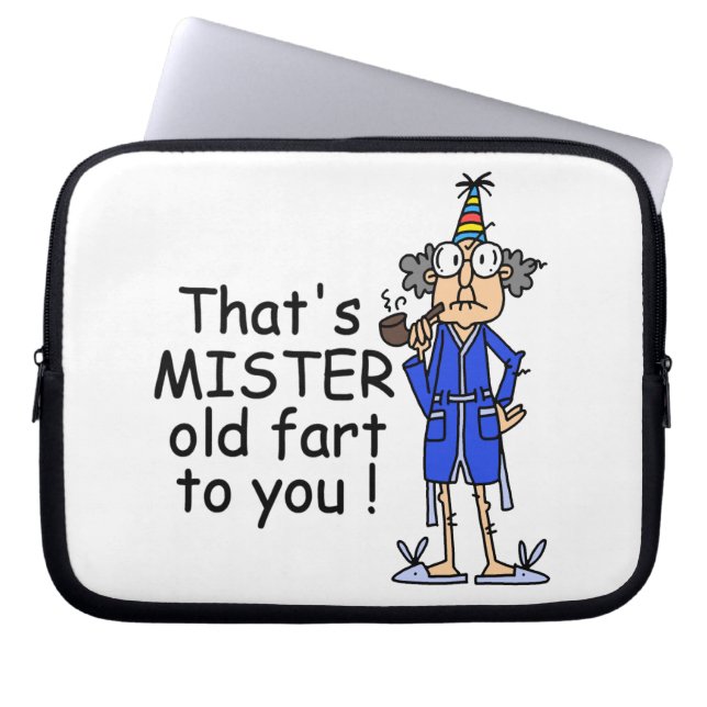 Housse Pour Ordinateur Portable Mister Old Fart Humour d'anniversaire (Devant)