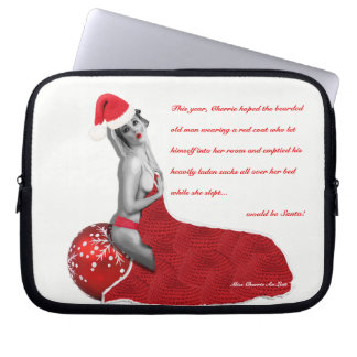Housse Pour Ordinateur Portable Mme sexy Père Noël Pinup Laptop Sleeve de