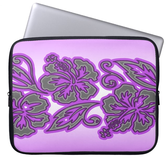 Housse Pour Ordinateur Portable Moana Hibiscus Néoprène hawaïen (Devant)