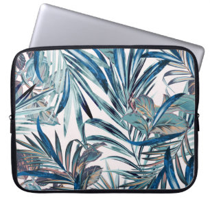 Housse Pour Ordinateur Portable Mode florale vintage tropical motif avec palme