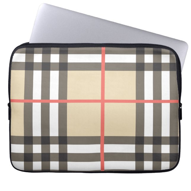 Housse Pour Ordinateur Portable Mode géométrique écossaise motif (Devant)