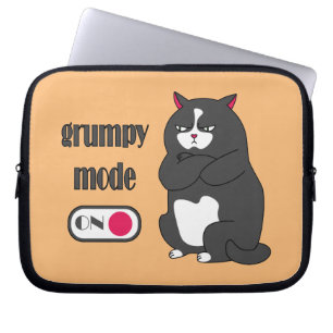 Housse Pour Ordinateur Portable Mode grincheux sur la manche d'ordinateur portable